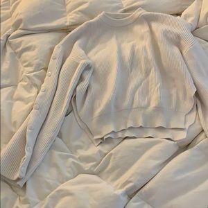 Princess Polly Cropped Flare Sleeve Sweater